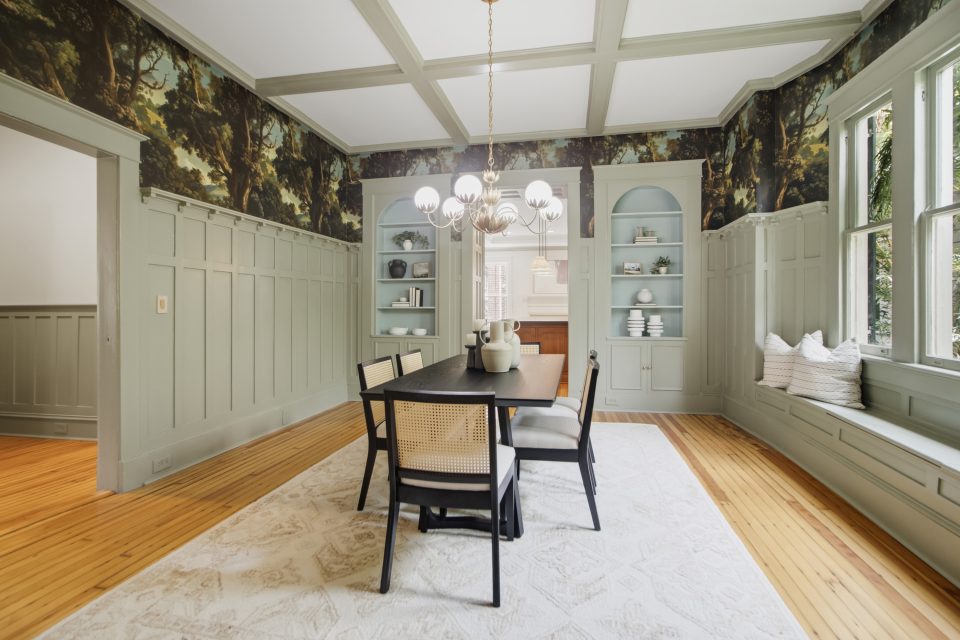 Foyer, staircase, and original millwork at 173 Tradd Street